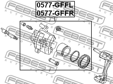 Zacisk hamulca FEBEST 0577-GFFL