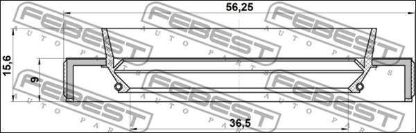 Pierścień uszczelniający półosi FEBEST 95HBY-38560916L