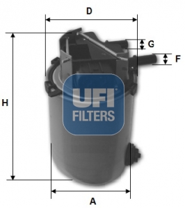 Filtr paliwa UFI 24.095.00
