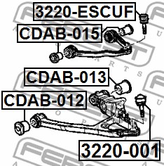 Sworzeń wahacza FEBEST 3220-001