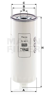 Filtr paliwa MANN-FILTER PL 601/3