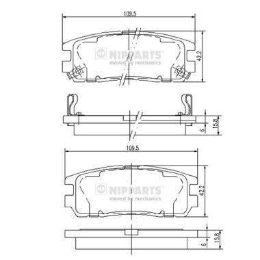Klocki hamulcowe NIPPARTS J3619001
