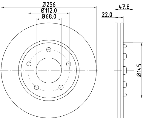 Tarcza hamulcowa HELLA PAGID 8DD 355 128-901