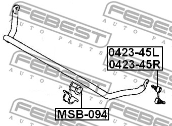Guma stabilizatora FEBEST MSB-094