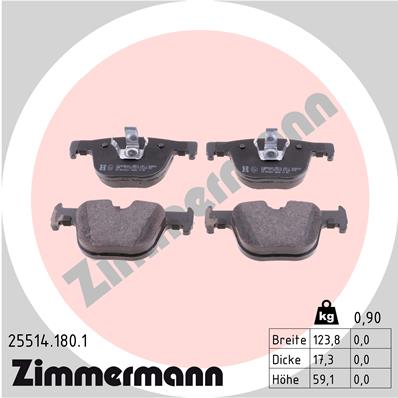 Klocki hamulcowe ZIMMERMANN 25514.180.1