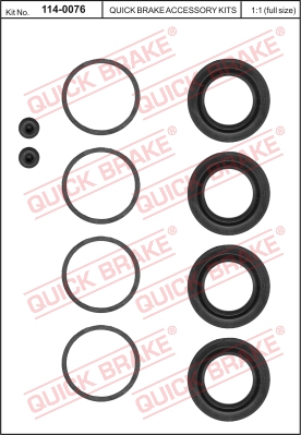 Zestaw naprawczy zacisku hamulcowego QUICK BRAKE 114-0076