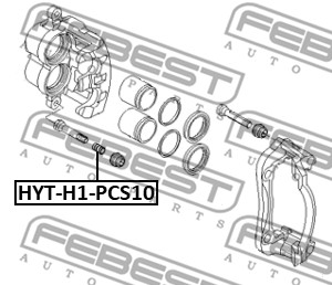 Zestaw naprawczy zacisk hamulcowy FEBEST HYT-H1-PCS10