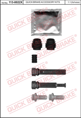 Zestaw tulei prowadzących zacisk hamulca QUICK BRAKE 113-0022X