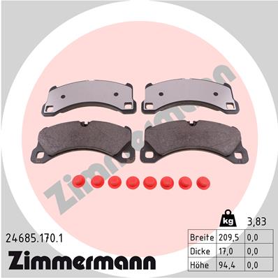 Klocki hamulcowe ZIMMERMANN 24685.170.1