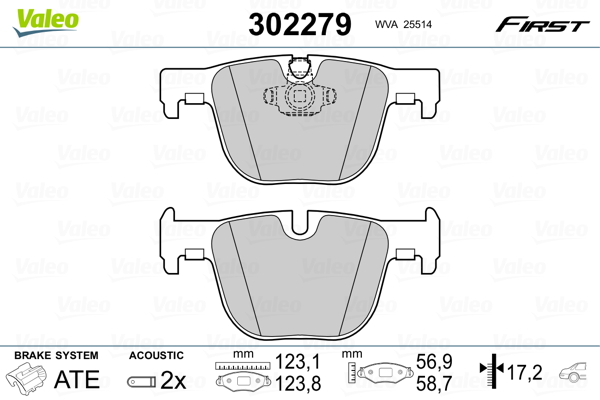 Klocki hamulcowe VALEO 302279