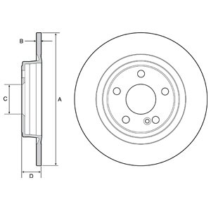 Tarcza hamulcowa DELPHI BG4558C