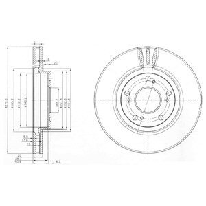 Tarcza hamulcowa DELPHI BG3977