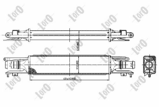 Chłodnica powietrza intercooler ABAKUS 037-018-0011