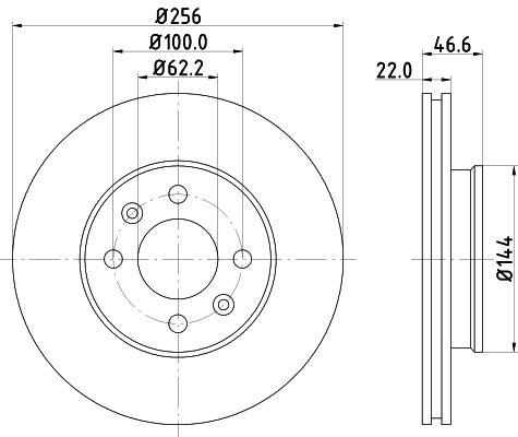 Tarcza hamulcowa HELLA 8DD 355 119-011