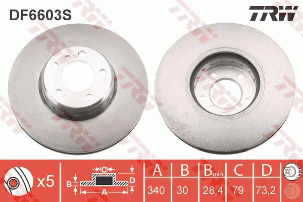 Tarcza hamulcowa TRW DF6603S