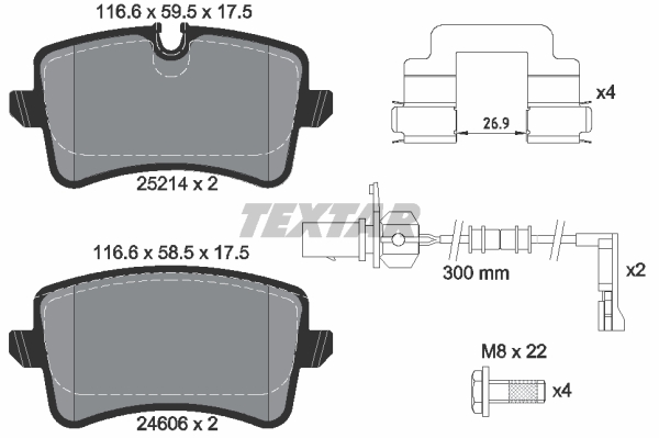 Klocki hamulcowe TEXTAR 2521401