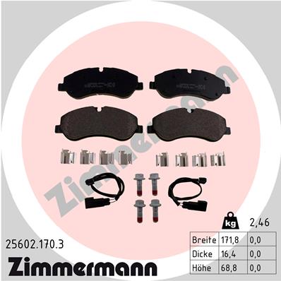 Klocki hamulcowe ZIMMERMANN 25602.170.3