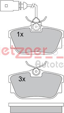Klocki hamulcowe METZGER 1170109