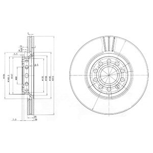 Tarcza hamulcowa DELPHI BG3657