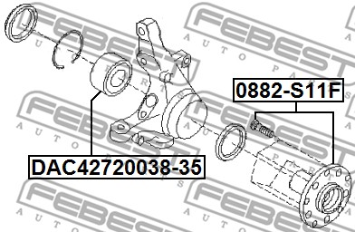 Piasta koła FEBEST 0882-S11F