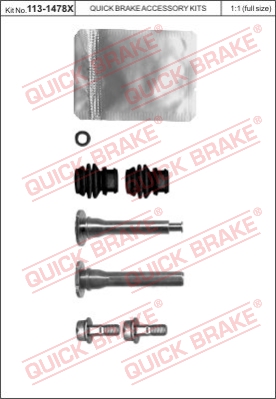 Zestaw tulei prowadzących zacisk hamulca QUICK BRAKE 113-1478X