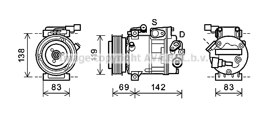 Kompresor klimatyzacji AVA QUALITY COOLING HYK281