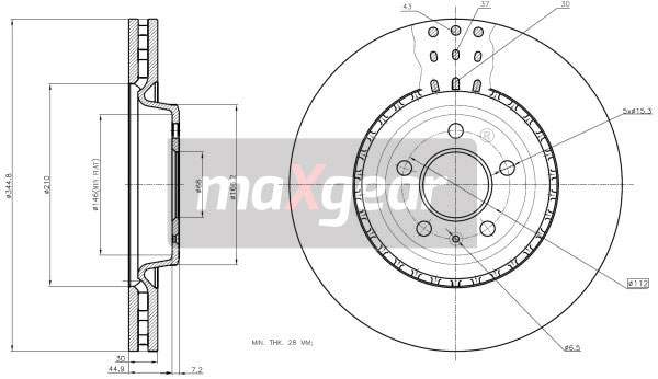 Tarcza hamulcowa MAXGEAR 19-2251