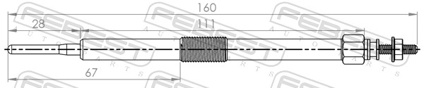 Świeca żarowa FEBEST 01642-007
