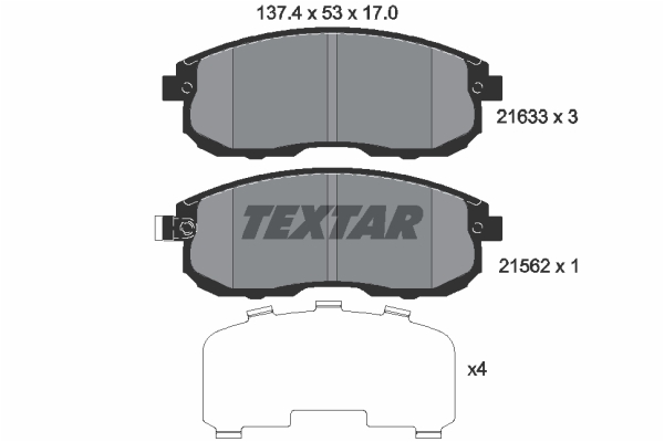 Klocki hamulcowe TEXTAR 2163301