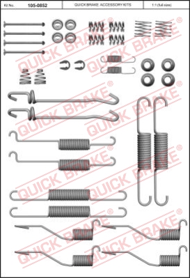 Zestaw dodatków do szczęk hamulcowych QUICK BRAKE 105-0852