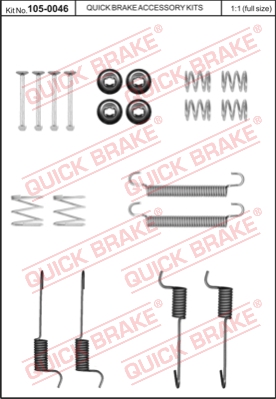 Zestaw montażowy szczęk hamulcowych QUICK BRAKE 105-0046