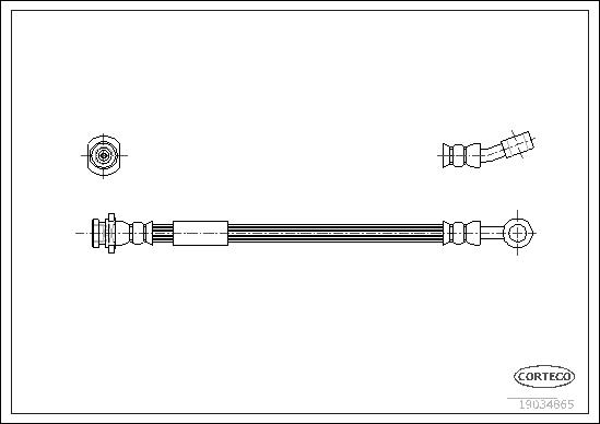 Przewód hamulcowy elastyczny CORTECO 19034865