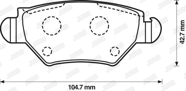 Zestaw klocków hamulcowych, hamulce tarczowe JURID 573010J