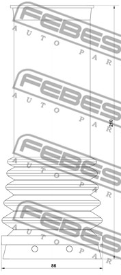 Zestaw ochrony przeciwpyłowej amortyzatora FEBEST BZSHB-906F-KIT