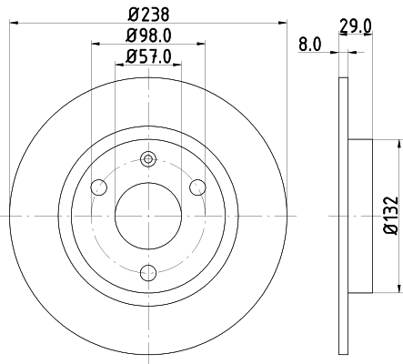 Tarcza hamulcowa HELLA 8DD 355 101-451