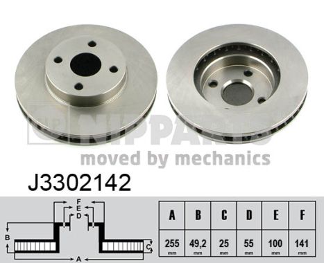 Tarcza hamulcowa NIPPARTS J3302142