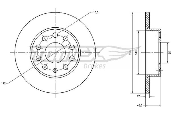 Tarcza hamulcowa TOMEX BRAKES TX 70-79