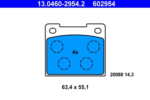 Klocki hamulcowe ATE 13.0460-2954.2