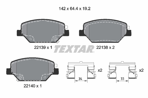 Klocki hamulcowe TEXTAR 2213901