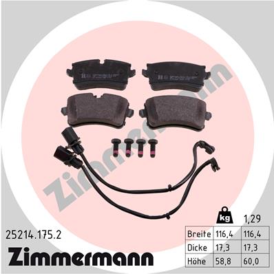 Klocki hamulcowe ZIMMERMANN 25214.175.2