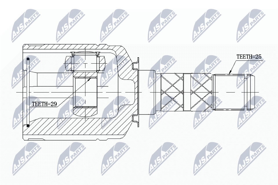 Zestaw przegubu, wał napędowy NTY NPW-SB-013