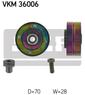 Rolka prowadząca paska osprzętu SKF VKM 36006