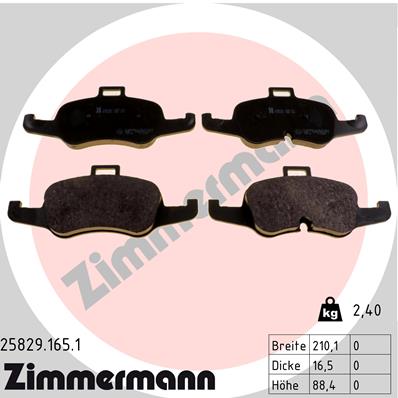 Klocki hamulcowe ZIMMERMANN 25829.165.1