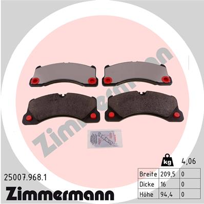 Klocki hamulcowe ZIMMERMANN 25007.968.1