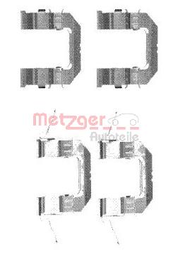 Zestaw akcesoriów montażowych  klocków hamulcowych METZGER 109-1722