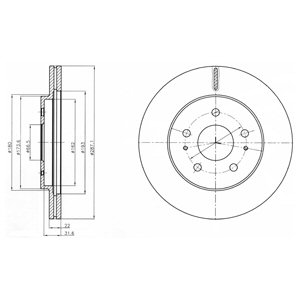 Tarcza hamulcowa DELPHI BG4326