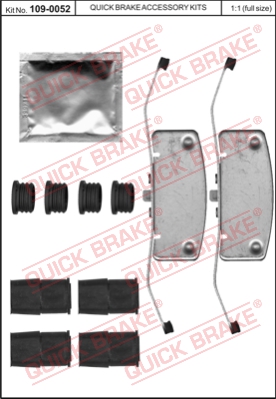 Zestaw akcesoriów montażowych  klocków hamulcowych QUICK BRAKE 109-0052