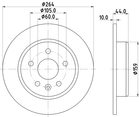 Tarcza hamulcowa HELLA 8DD 355 122-751
