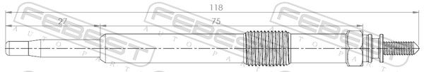 Świeca żarowa FEBEST 25642-004