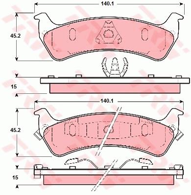 Klocki hamulcowe TRW GDB1238